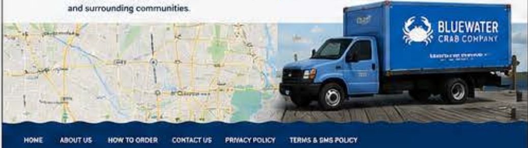 Bluewater Crab Company delivery truck